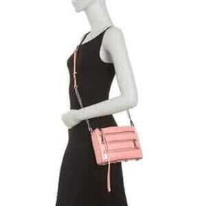 REBECCA MINKOFF Zip Crossbody Purse Baby Powder Pink Leather BALLETCORE BARBIE